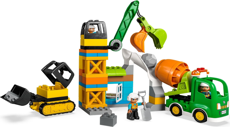 LEGO® Baustelle mit Baufahrzeugen