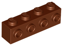 LEGO  Steine (modifiziert) - 1 x 4 mit  Noppen an der Seite