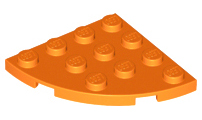 Lego plates (modified) - corner plate 4 x 4 (round)