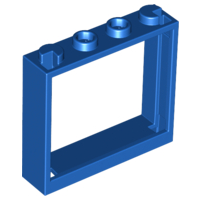 LEGO Fenster - Rahmen 1 x 4 x 3  (Ohne Verschlussklappen)