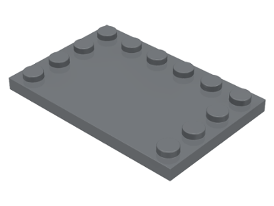 LEGO tiles (modified) - 4 x 6 with knobs on the edges