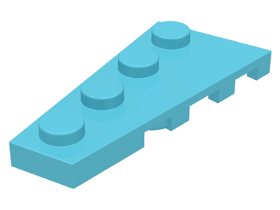 Lego plates (modified) - wedge 4 x 2 (left)