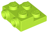 Lego plates (modified) - 2 x 2 x 2/3 with 2 side knobs