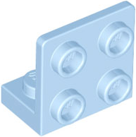 Lego plates (angle) - 1 x 2 on 2 x 2 (inverted)