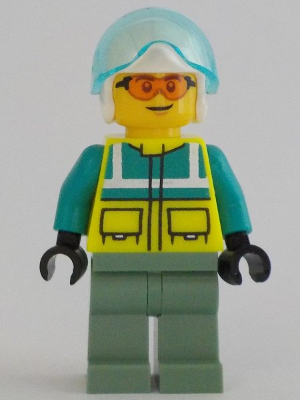 LEGO City Minifigure - Rescue helicopter Pilot (orange glasses)