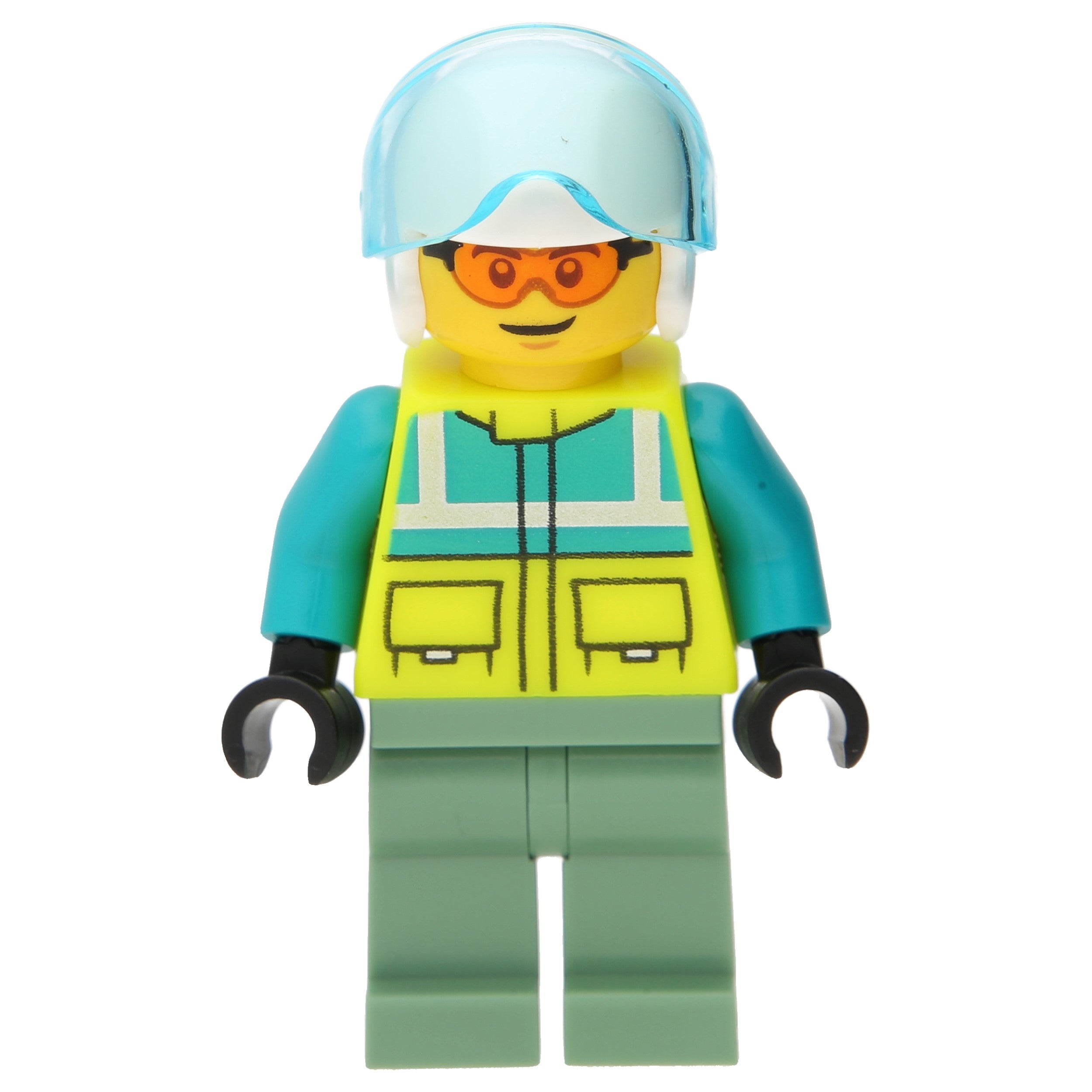 LEGO City Minifigur - Rettungshubschrauber Pilot (orangene Brille)