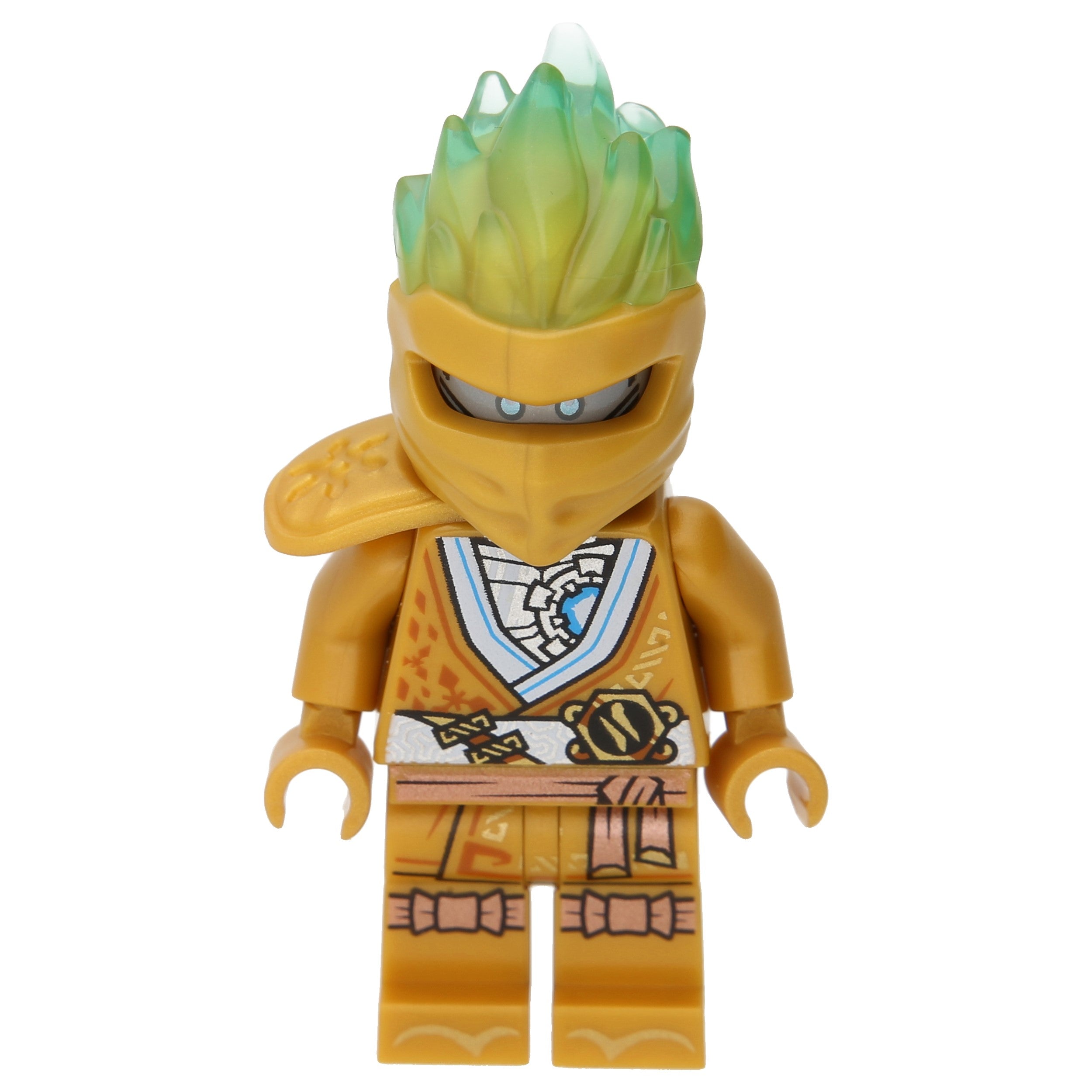 LEGO Ninjago Minifiguren- Zane mit Schulterplatten und Energie Effekt (Goldener Ninja)