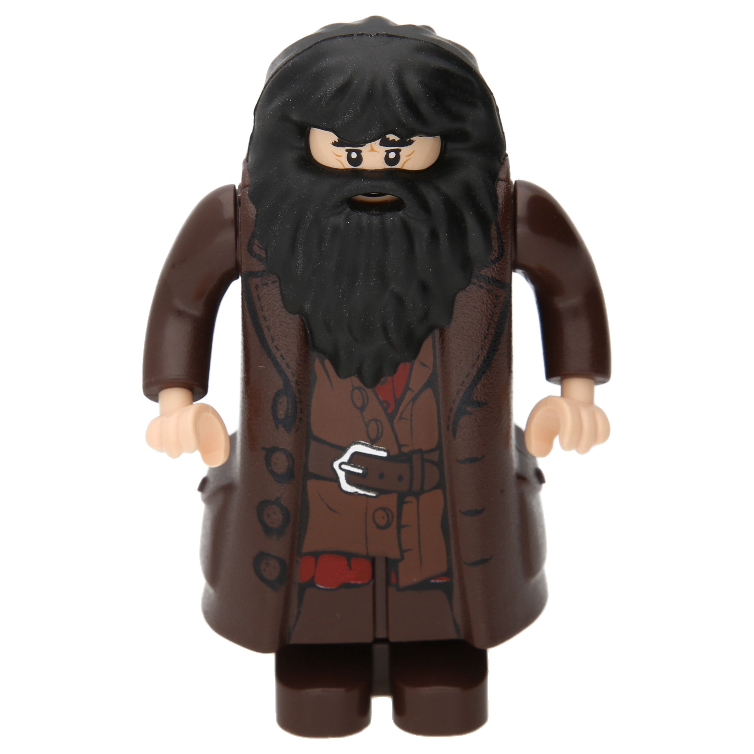 LEGO Harry Potter Minifiguren - Rubeus Hagrid mit dunkelbraunem Mantel mit Knöpfen