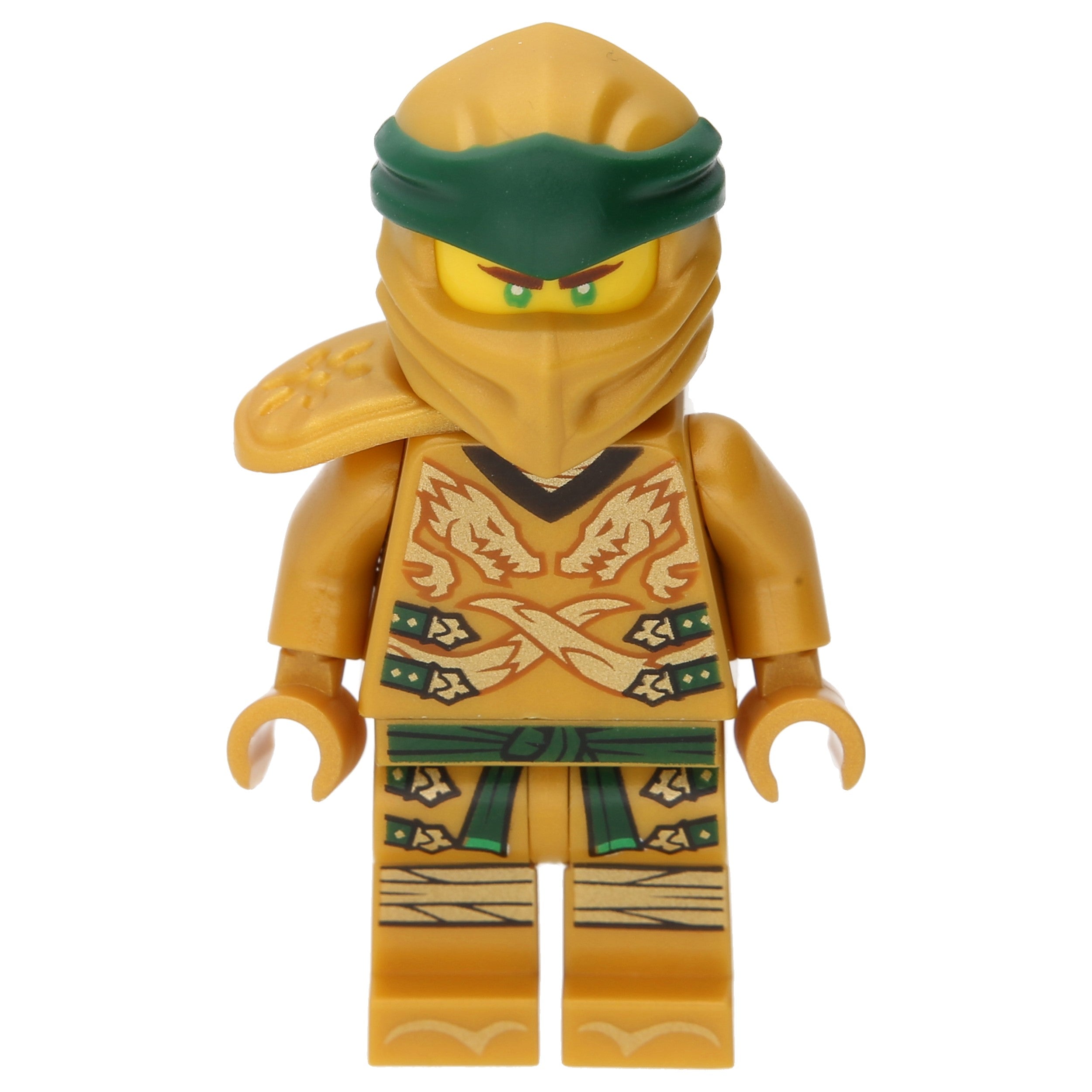 LEGO Ninjago Minifiguren –  Lloyd mit rechter Schulterplatte und gelbem Kopf (goldener Ninja)