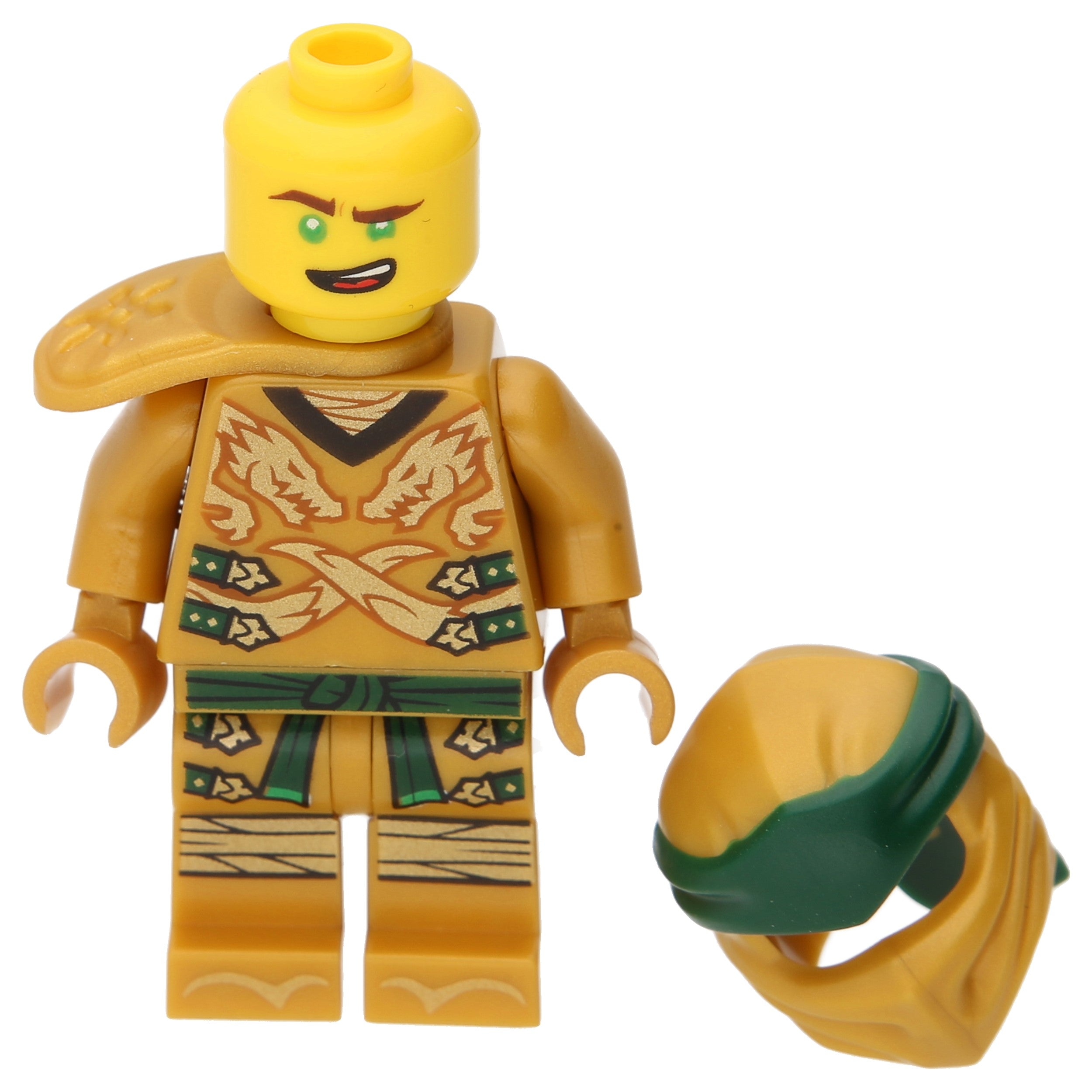 LEGO Ninjago Minifigures - Lloyd with a right shoulder plate and yellow head (golden ninja)