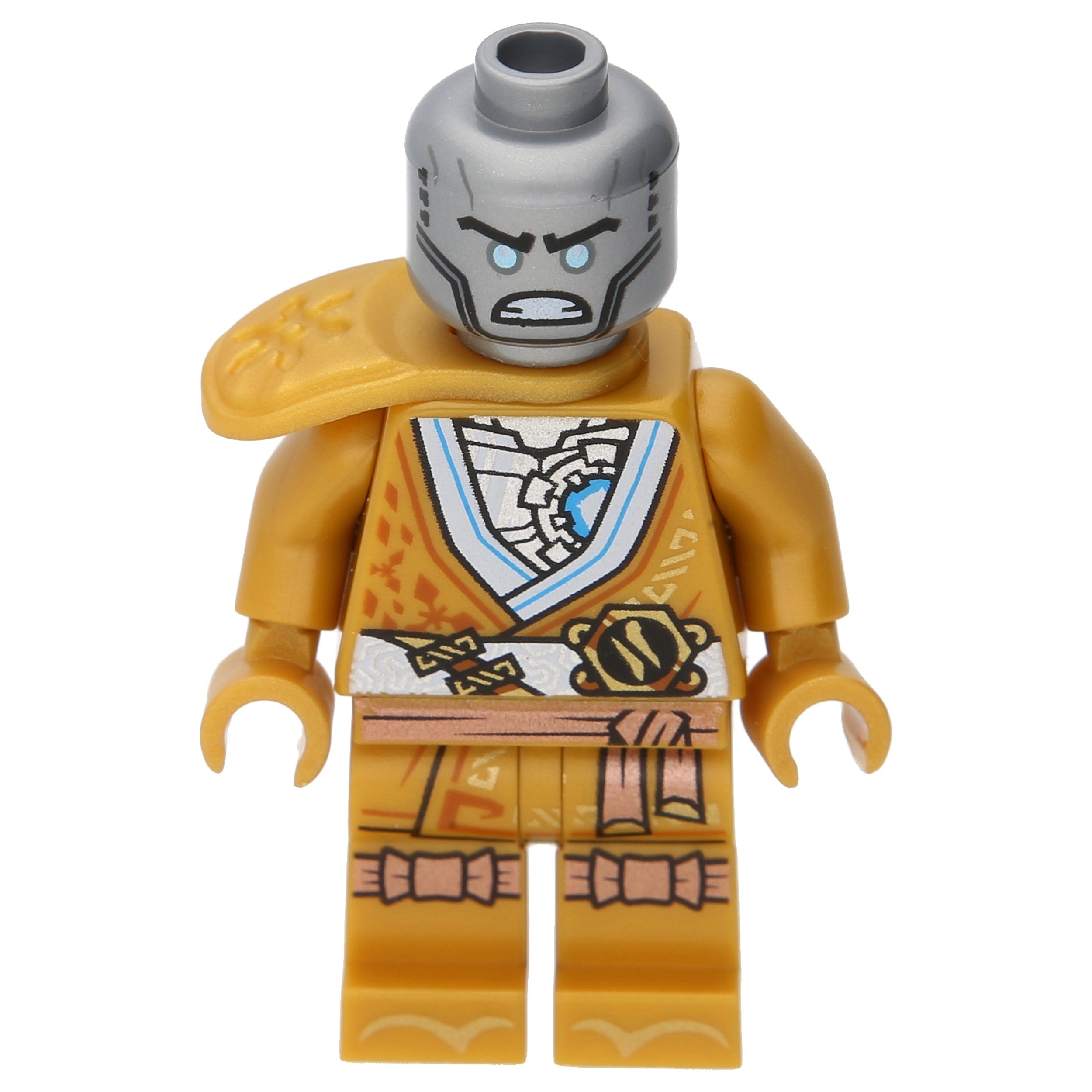 LEGO Ninjago Minifigure Zane with shoulder plates and energy effect (golden ninja)