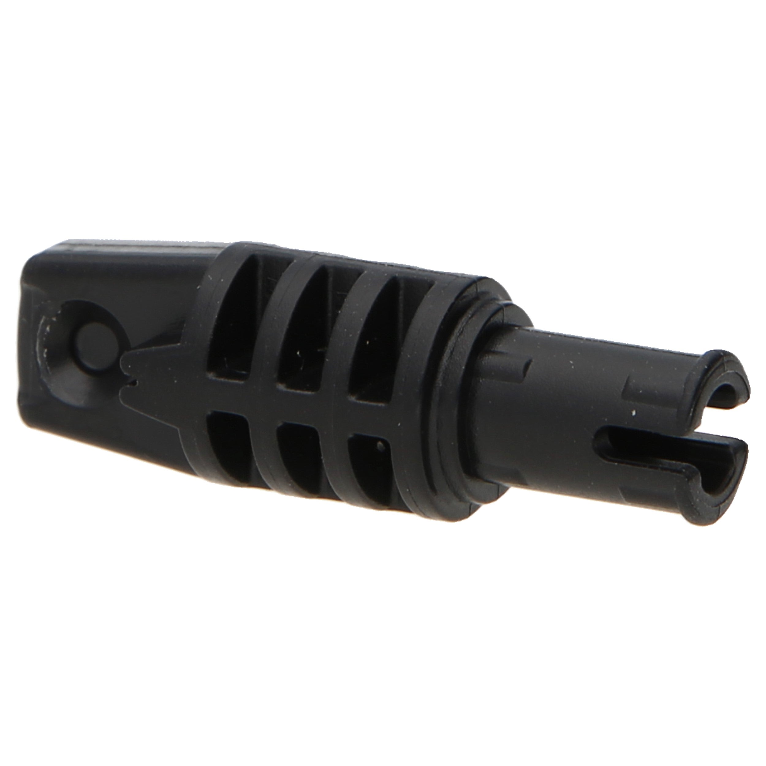 LEGO hinges (other) - cylinder locking 1 x 3 with 1 finger, square pin opening, friction grooves and pin (black)