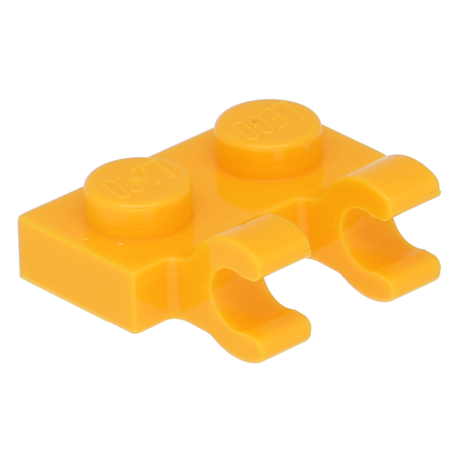 Lego plates (modified) - 1 x 2 with 2 open O clips