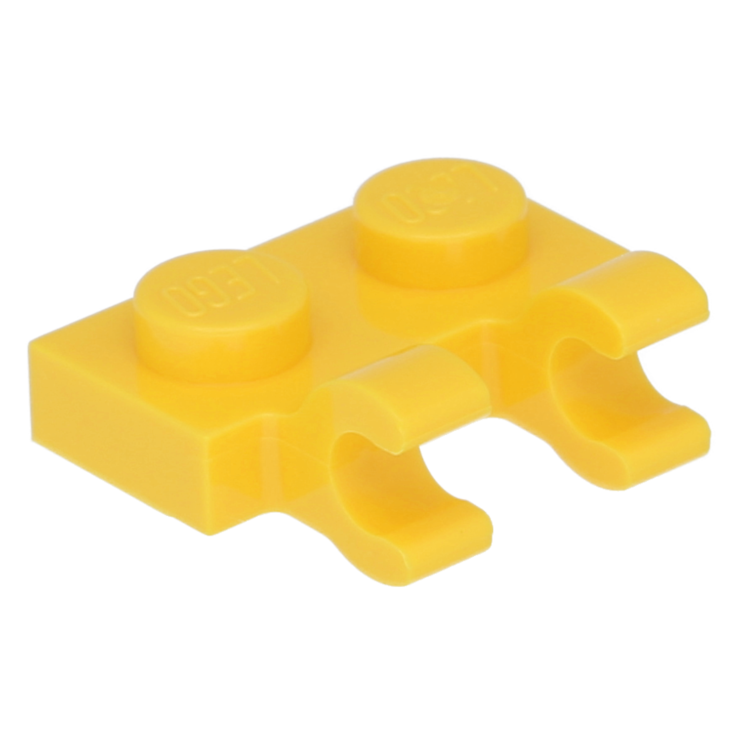 Lego plates (modified) - 1 x 2 with 2 open O clips