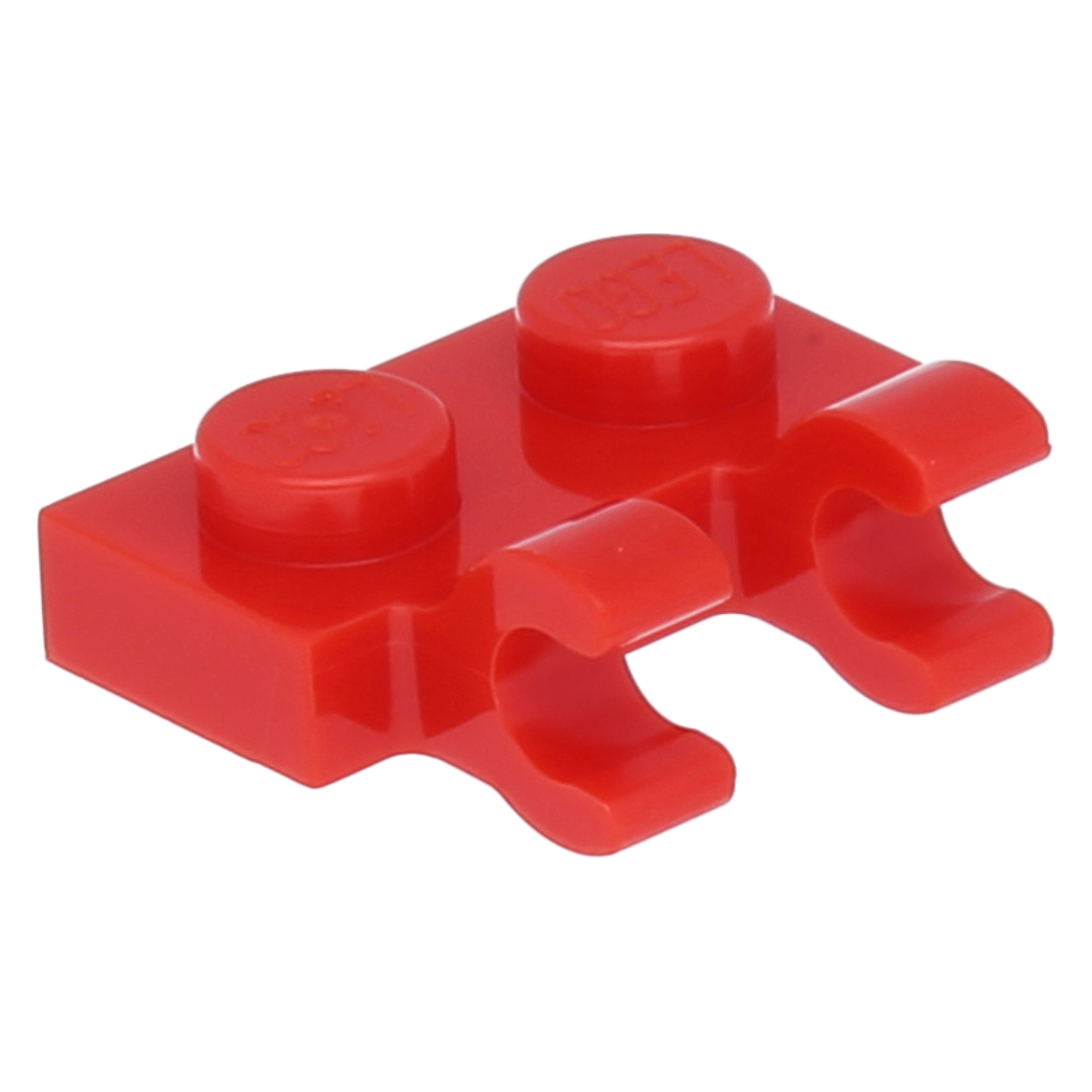 Lego plates (modified) - 1 x 2 with 2 open O clips