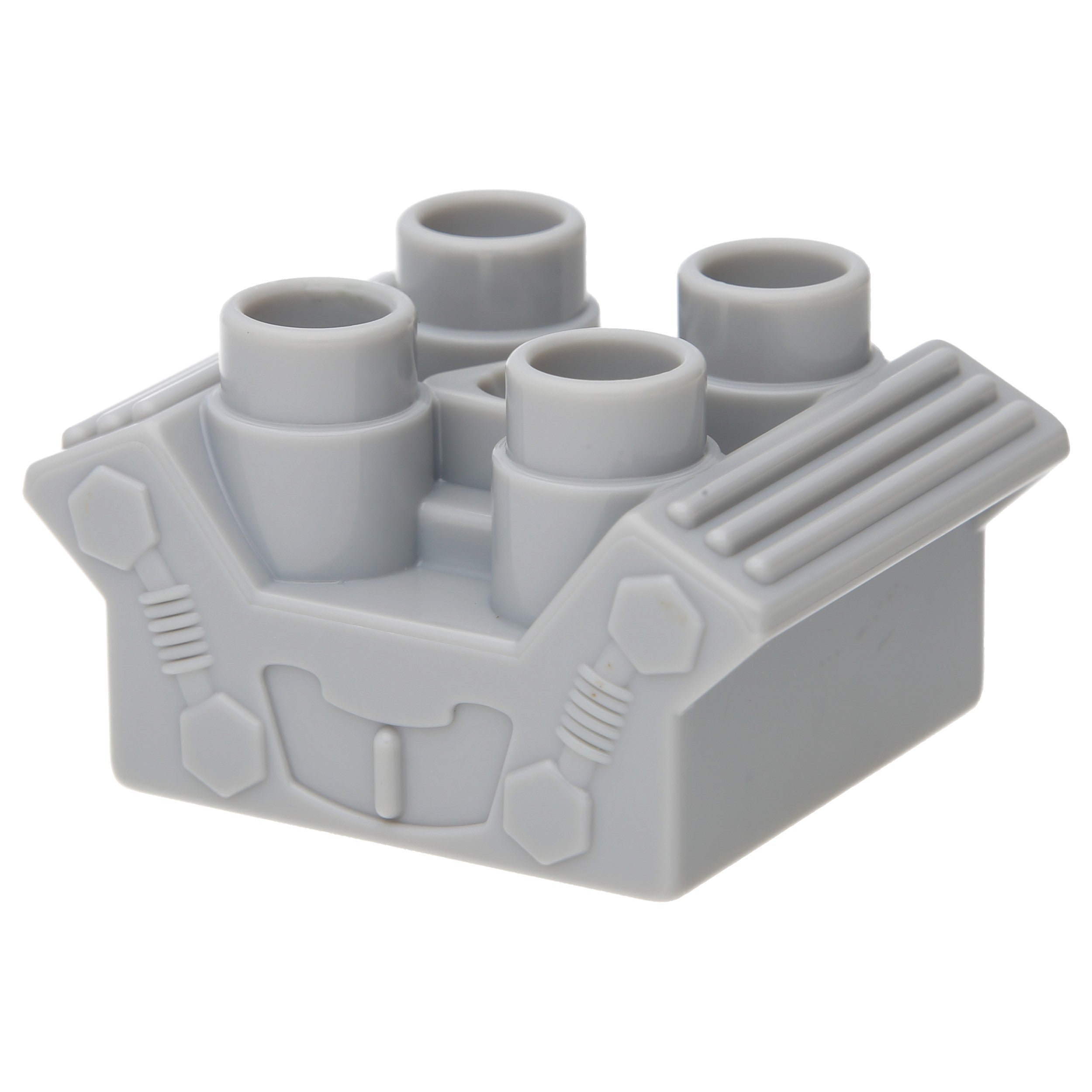 LEGO DUPLO Transport means - motor block 2 x 2 (light gray)