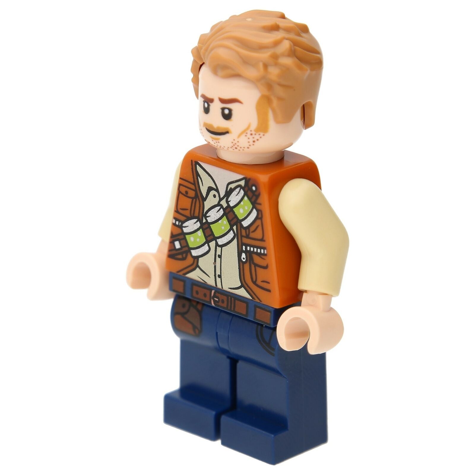 LEGO Jurassic World Minifigur - Owen Grady (limettengrüne Kanister)